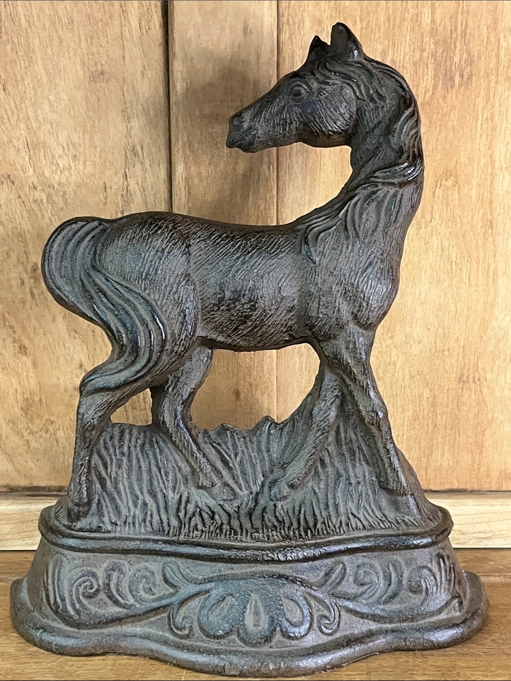 Vintage Cast Iron Horse- Doorstop - Unmarked Cast Iron